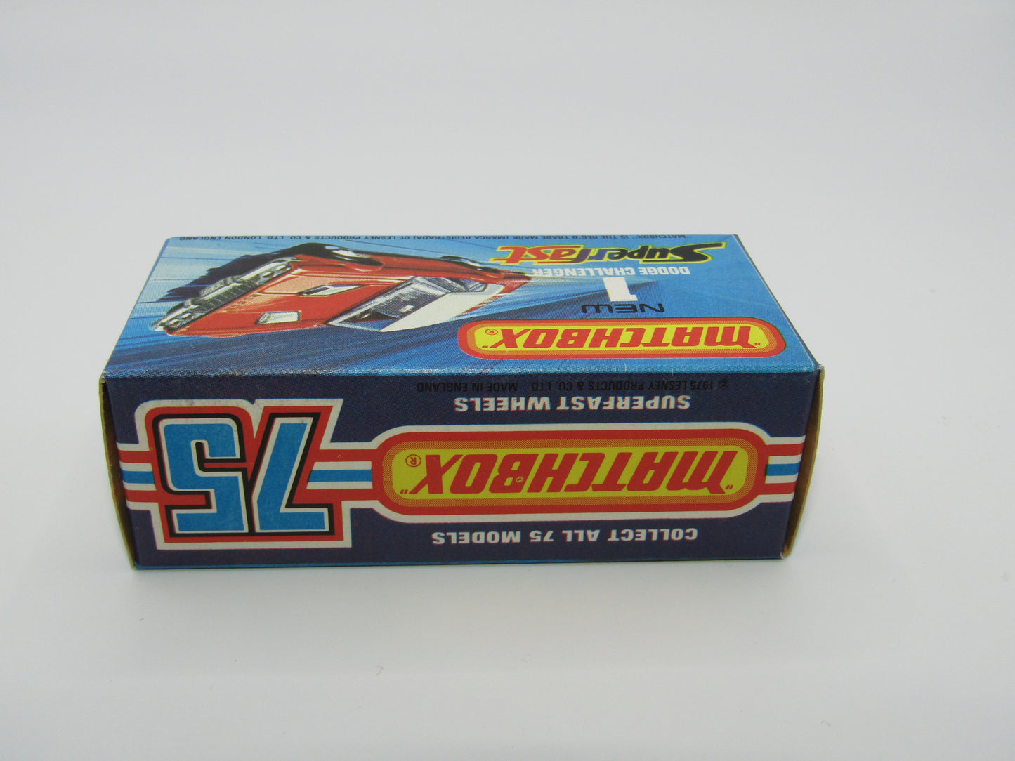 Matchbox Superfast 1C Dodge Challenger Red, WHITE Interior Clear Windows