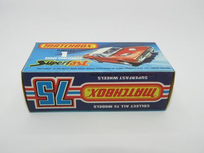 Matchbox Superfast 1C Dodge Challenger Red, WHITE Interior Clear Windows