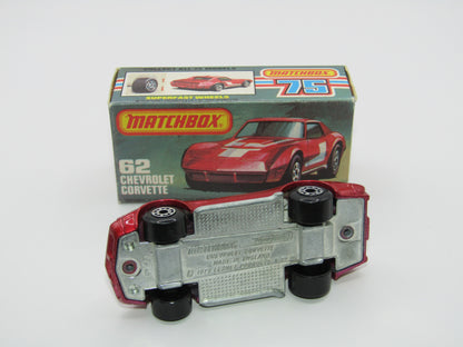 Matchbox Superfast 62D Chevrolet Corvette WHITE Interior
