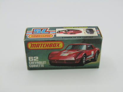 Matchbox Superfast 62D Chevrolet Corvette WHITE Interior