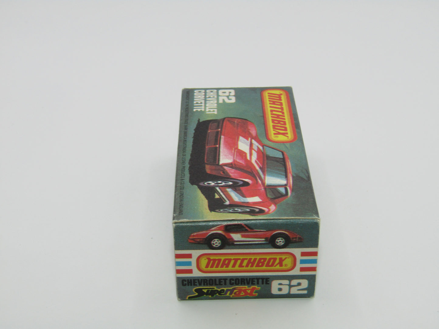 Matchbox Superfast 62D Chevrolet Corvette WHITE Interior