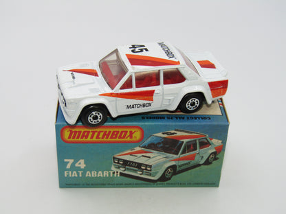 Matchbox Superfast 74D Fiat Abarth BLUE-GREY BASE EX-SHOP STOCK