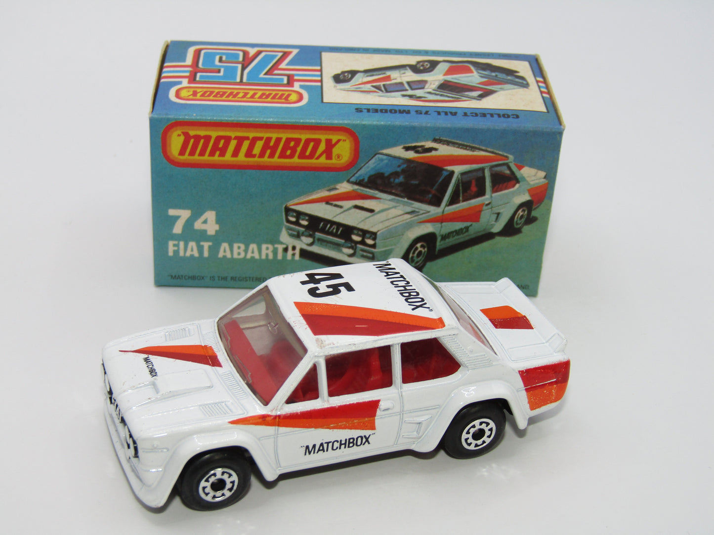Matchbox Superfast 74D Fiat Abarth BLUE-GREY BASE EX-SHOP STOCK