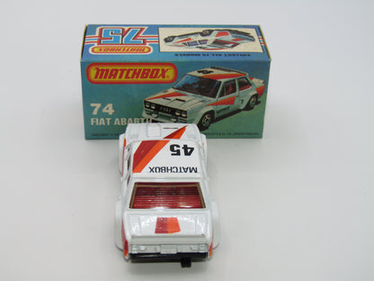 Matchbox Superfast 74D Fiat Abarth BLUE-GREY BASE EX-SHOP STOCK