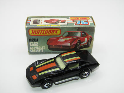 Matchbox Superfast 62D Chevrolet Corvette Silver Base