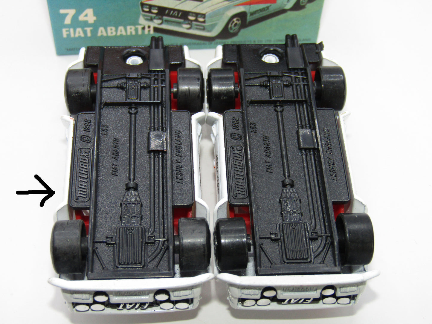 Matchbox Superfast 74D Fiat Abarth BLUE-GREY BASE EX-SHOP STOCK