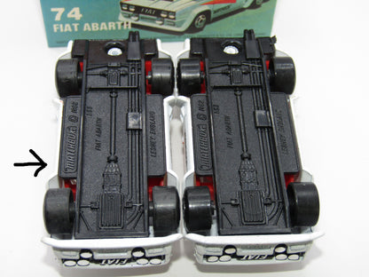 Matchbox Superfast 74D Fiat Abarth BLUE-GREY BASE EX-SHOP STOCK