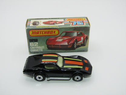 Matchbox Superfast 62D Chevrolet Corvette Silver Base