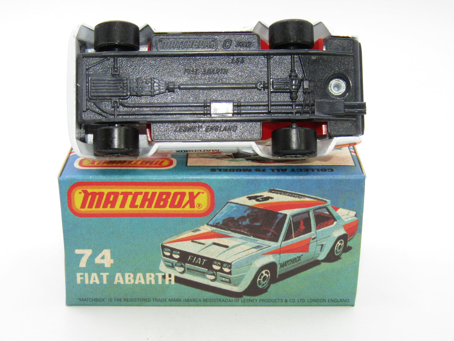 Matchbox Superfast 74D Fiat Abarth GREY BASE EX-SHOP STOCK
