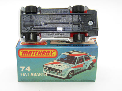 Matchbox Superfast 74D Fiat Abarth GREY BASE EX-SHOP STOCK