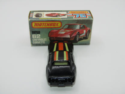 Matchbox Superfast 62D Chevrolet Corvette Silver Base