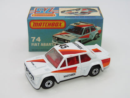 Matchbox Superfast 74D Fiat Abarth GREY BASE EX-SHOP STOCK