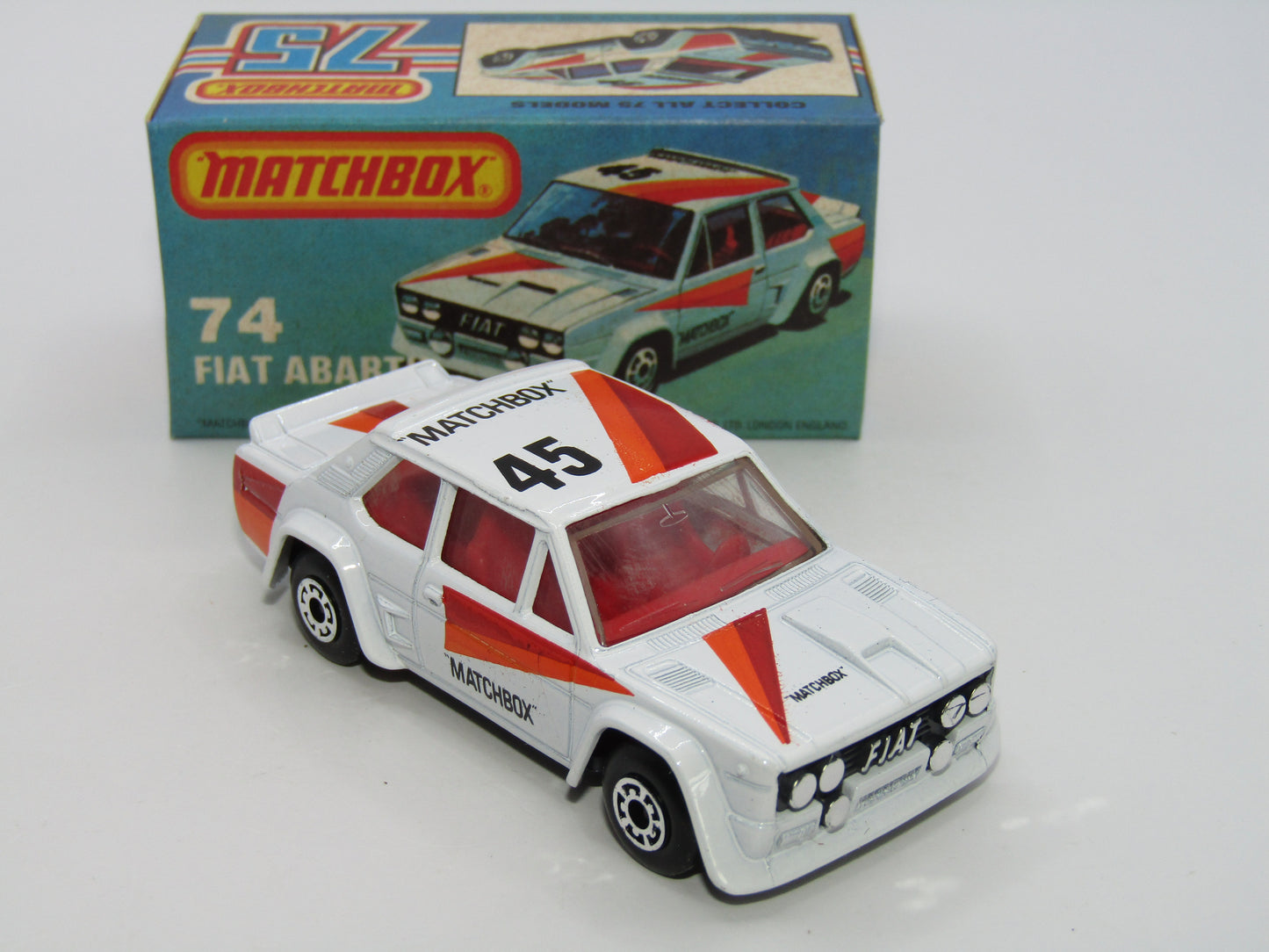 Matchbox Superfast 74D Fiat Abarth GREY BASE EX-SHOP STOCK