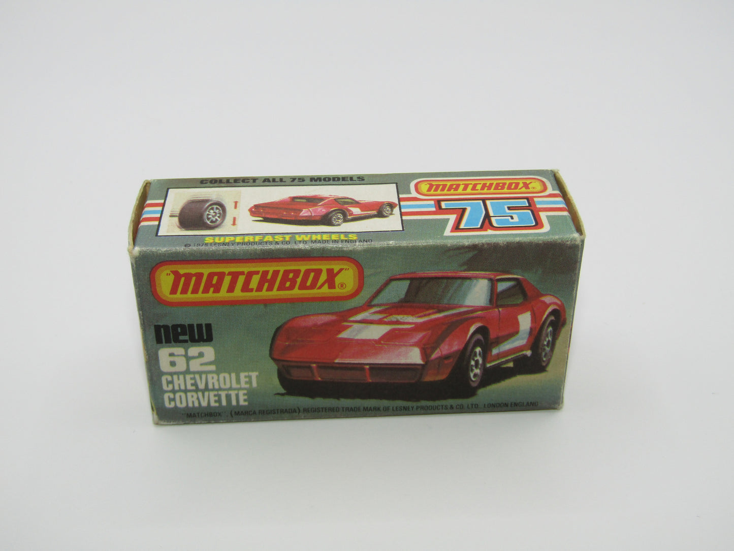 Matchbox Superfast 62D Chevrolet Corvette Silver Base