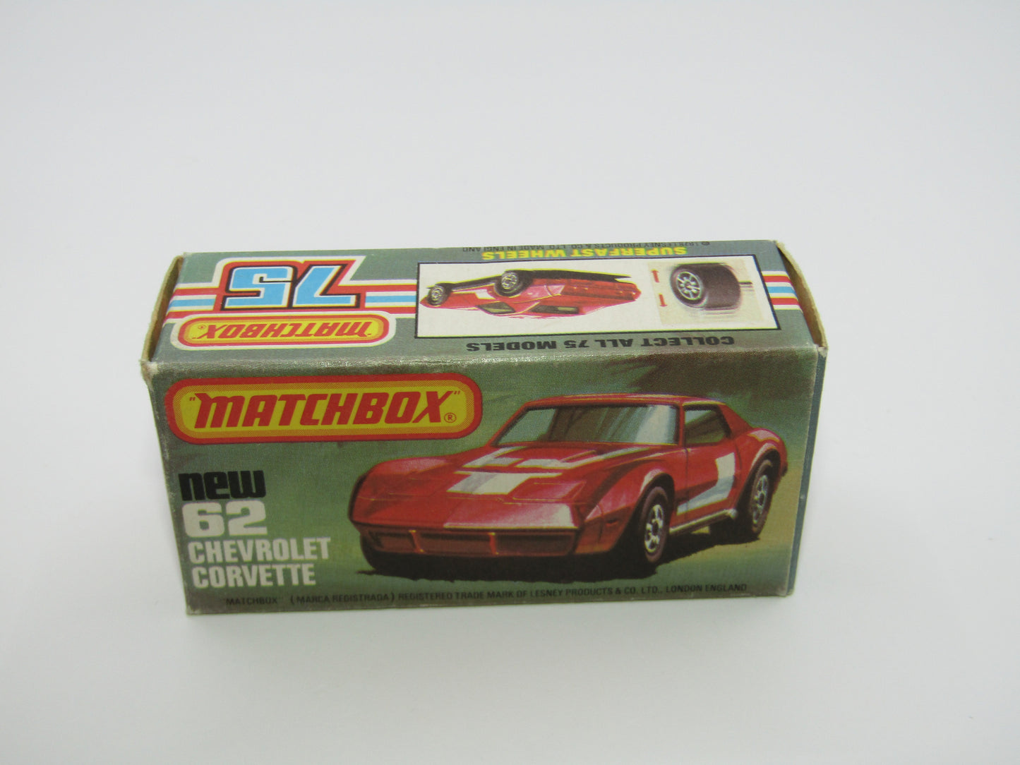 Matchbox Superfast 62D Chevrolet Corvette Silver Base