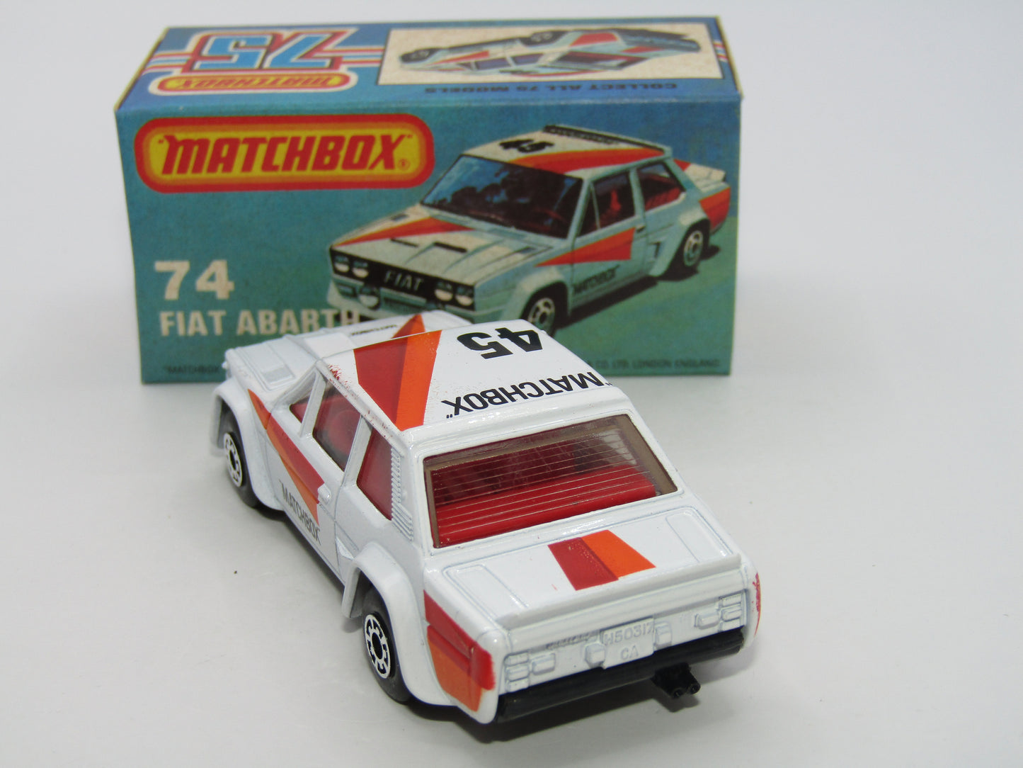 Matchbox Superfast 74D Fiat Abarth GREY BASE EX-SHOP STOCK