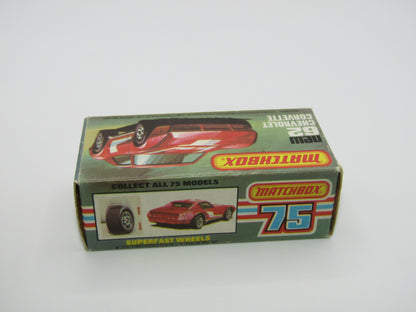 Matchbox Superfast 62D Chevrolet Corvette Silver Base