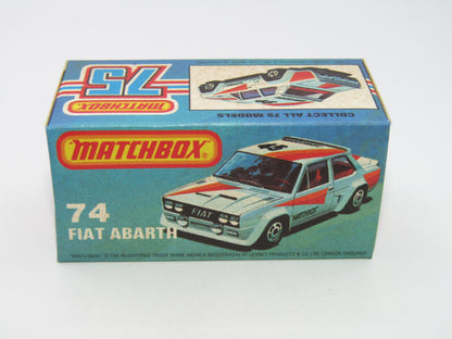 Matchbox Superfast 74D Fiat Abarth GREY BASE EX-SHOP STOCK