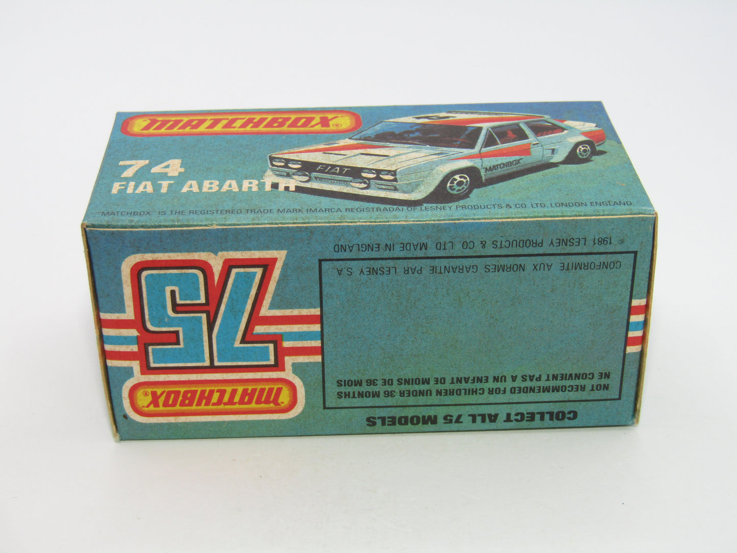 Matchbox Superfast 74D Fiat Abarth GREY BASE EX-SHOP STOCK