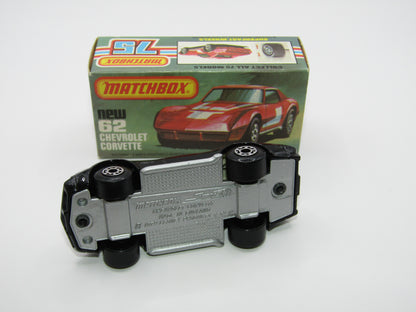 Matchbox Superfast 62D Chevrolet Corvette OPAQUE Windows Silver Base