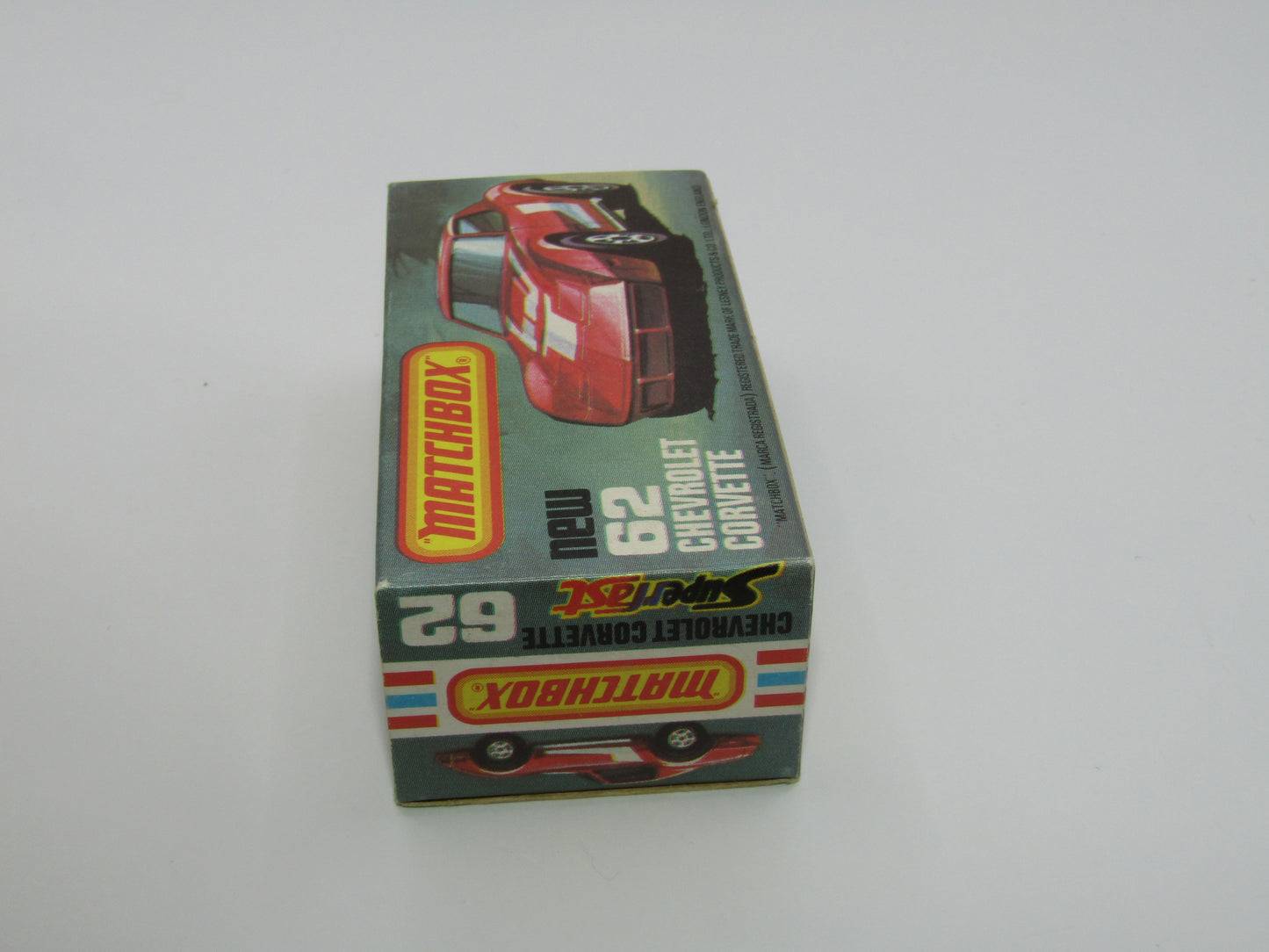 Matchbox Superfast 62D Chevrolet Corvette OPAQUE Windows Silver Base