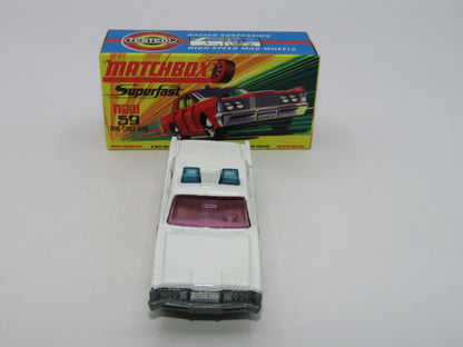 Matchbox Superfast 59B Mercury Police Car Extremely Rare PURPLE Windows