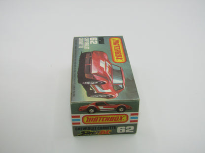 Matchbox Superfast 62D Chevrolet Corvette OPAQUE Windows Silver Base