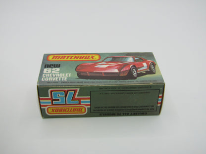 Matchbox Superfast 62D Chevrolet Corvette OPAQUE Windows Silver Base