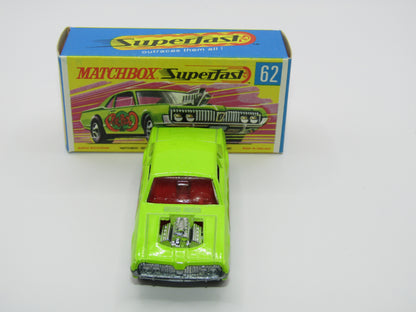 Matchbox Superfast 62B Mercury Cougar Rat Rot Dragster 5 SPOKE Wheels