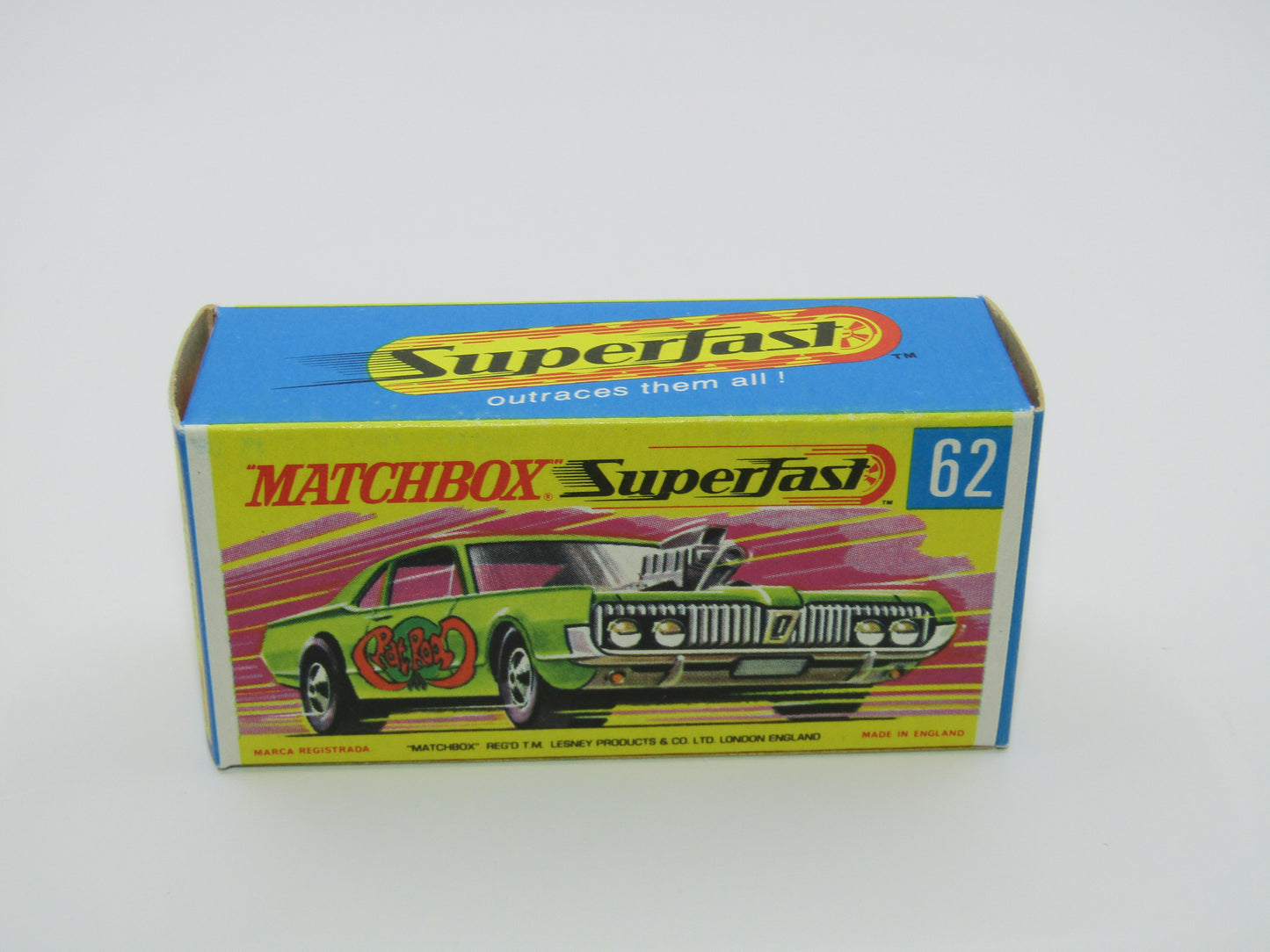 Matchbox Superfast 62B Mercury Cougar Rat Rot Dragster 5 SPOKE Wheels