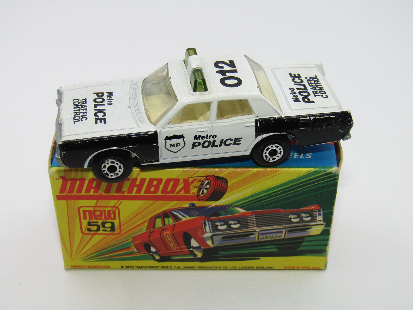 Matchbox Superfast 59B Mercury Police Car PRE-PRODUCTION CREAM Interior