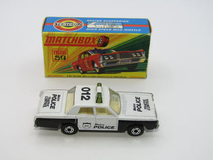 Matchbox Superfast 59B Mercury Police Car PRE-PRODUCTION CREAM Interior