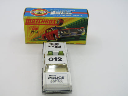 Matchbox Superfast 59B Mercury Police Car PRE-PRODUCTION CREAM Interior