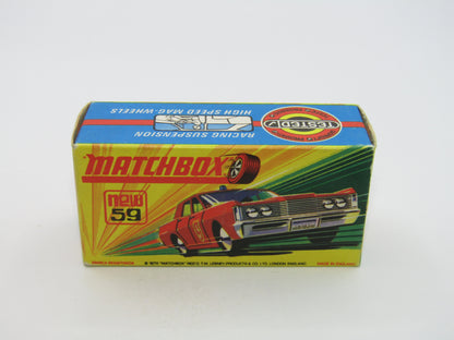 Matchbox Superfast 59B Mercury Police Car PRE-PRODUCTION CREAM Interior