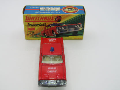 Matchbox Superfast 59B Mercury Fire Chief Pre-Production NORFOLK FIRE Dept