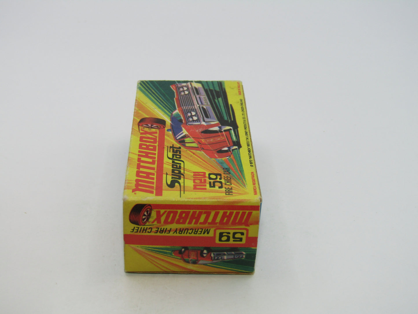 Matchbox Superfast 59B Mercury Fire Chief Pre-Production NORFOLK FIRE Dept