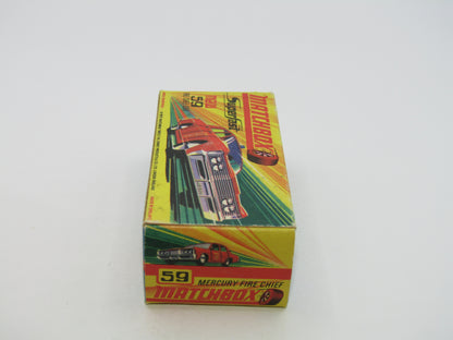 Matchbox Superfast 59B Mercury Fire Chief Pre-Production NORFOLK FIRE Dept
