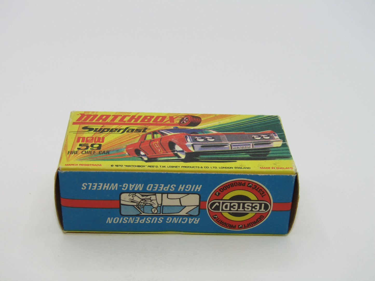Matchbox Superfast 59B Mercury Fire Chief Pre-Production NORFOLK FIRE Dept