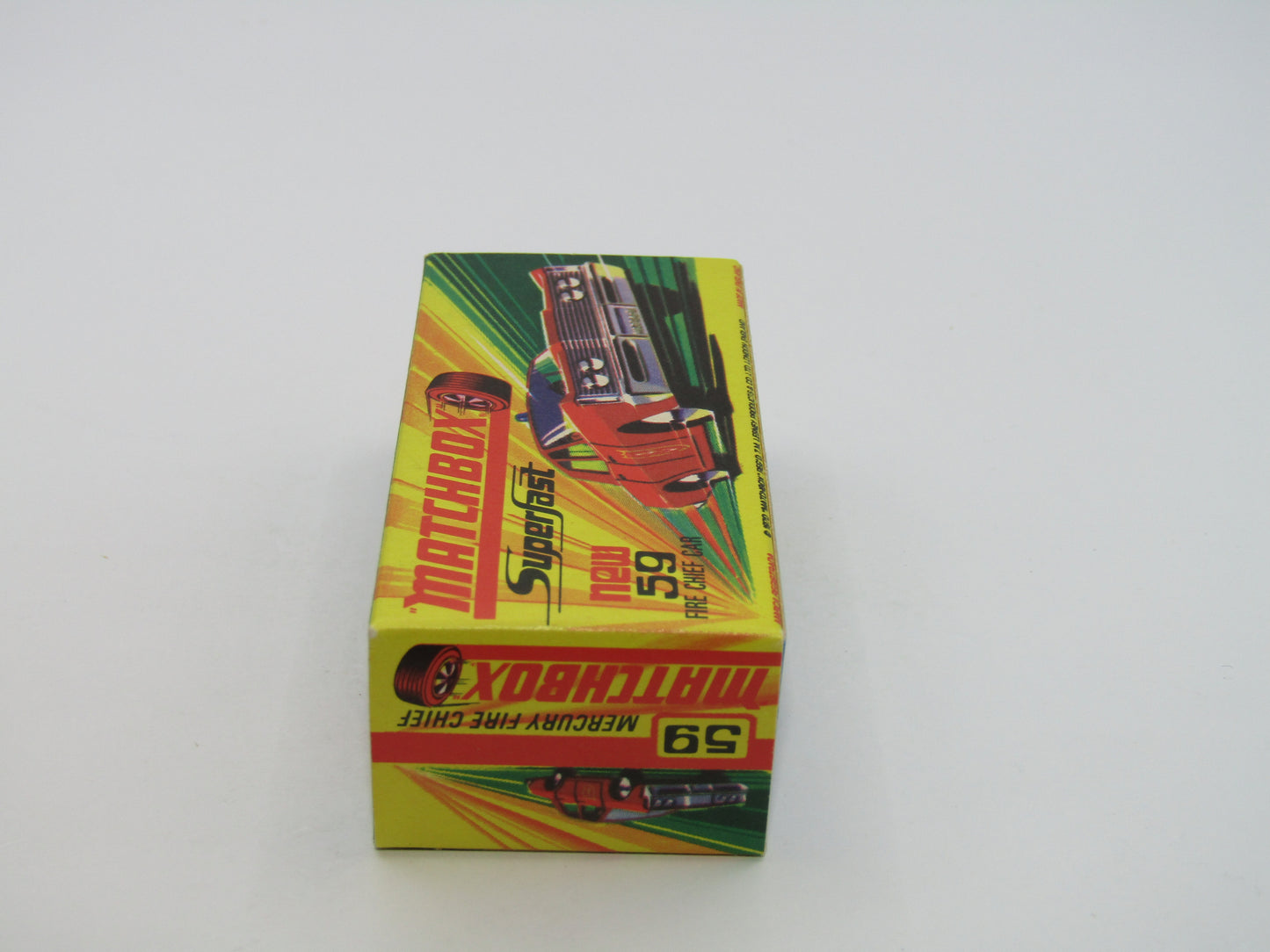 Matchbox Superfast 59B Mercury Fire Chief PURPLE Windows GREEN Lights