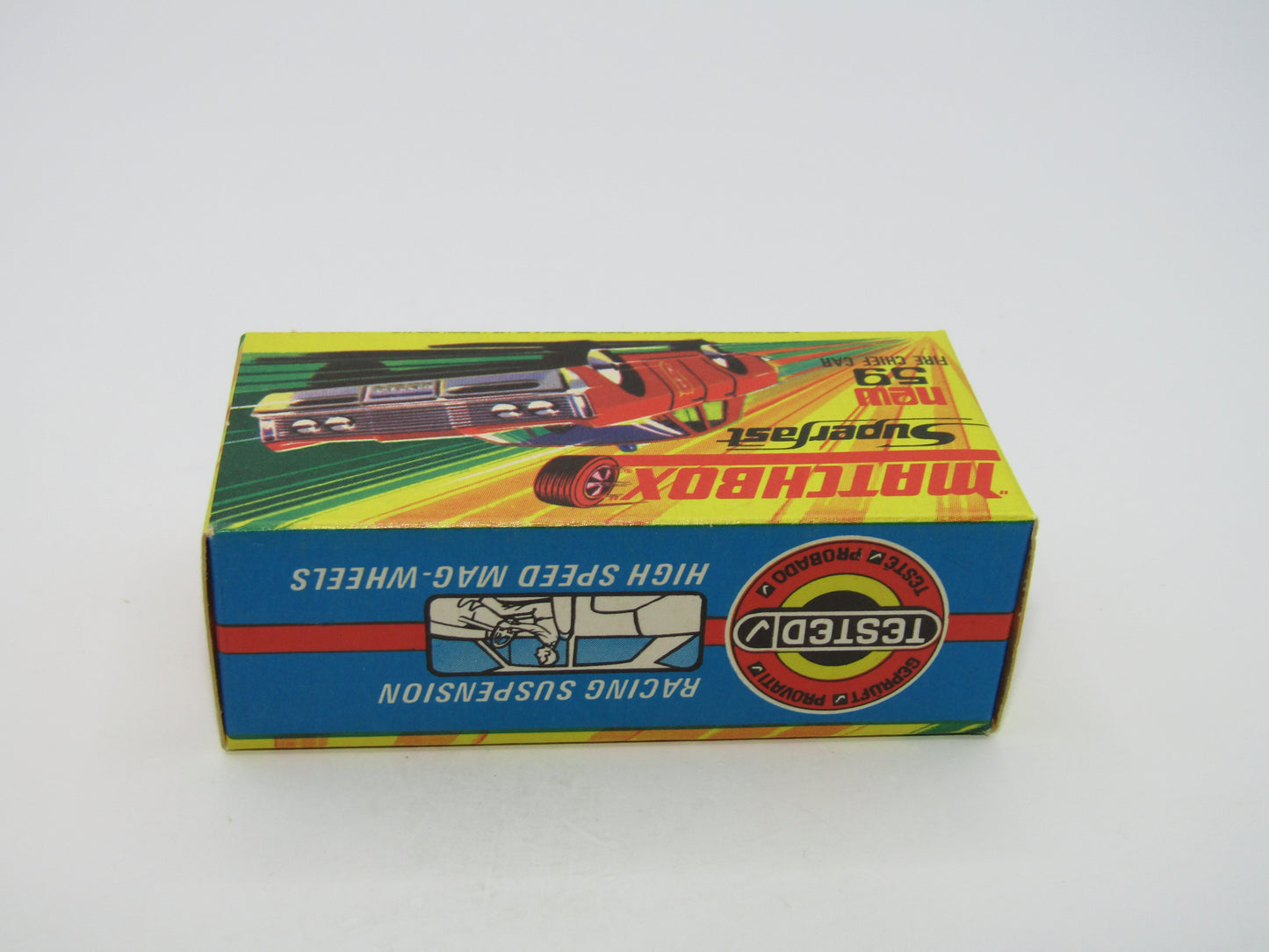 Matchbox Superfast 59B Mercury Fire Chief PURPLE Windows GREEN Lights