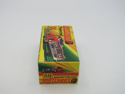 Matchbox Superfast 59B Mercury Fire Chief PURPLE Windows GREEN Lights