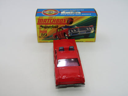 Matchbox Superfast 59B Mercury Fire Chief PURPLE Windows Blue Roof Lights