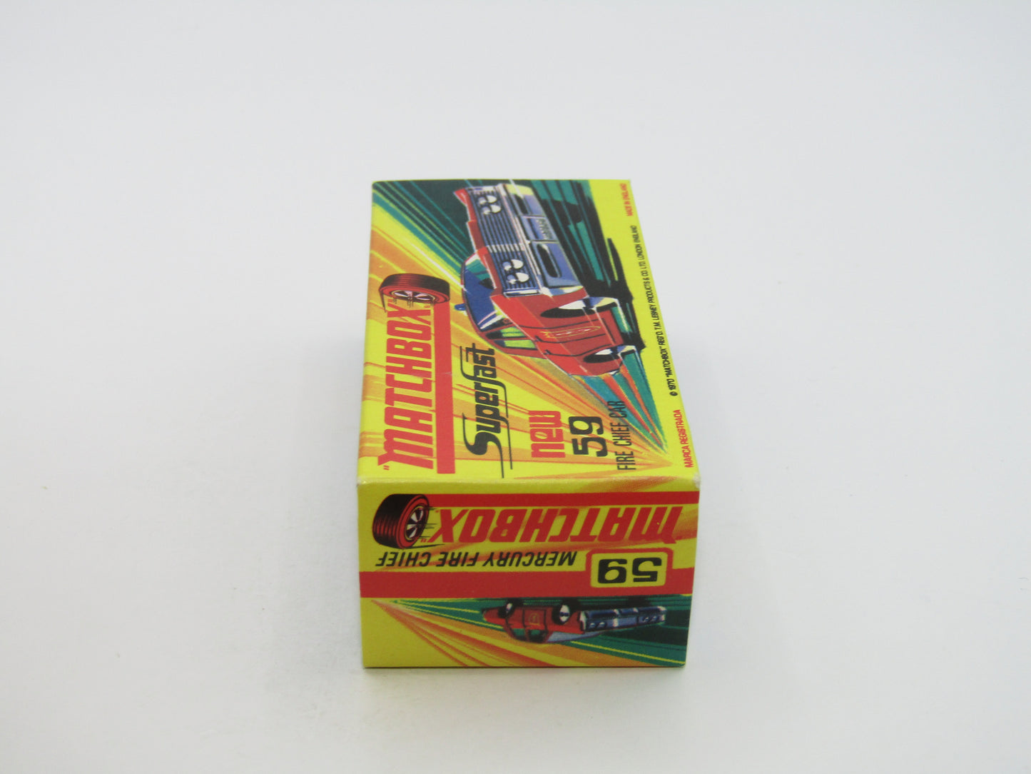 Matchbox Superfast 59B Mercury Fire Chief PURPLE Windows Blue Roof Lights