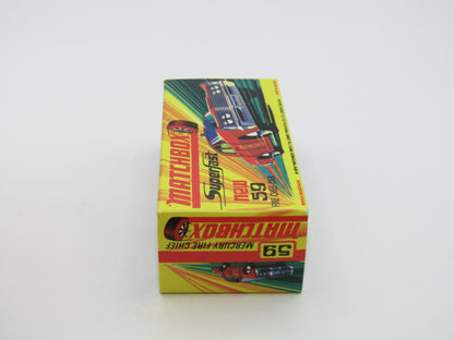 Matchbox Superfast 59B Mercury Fire Chief PURPLE Windows Blue Roof Lights