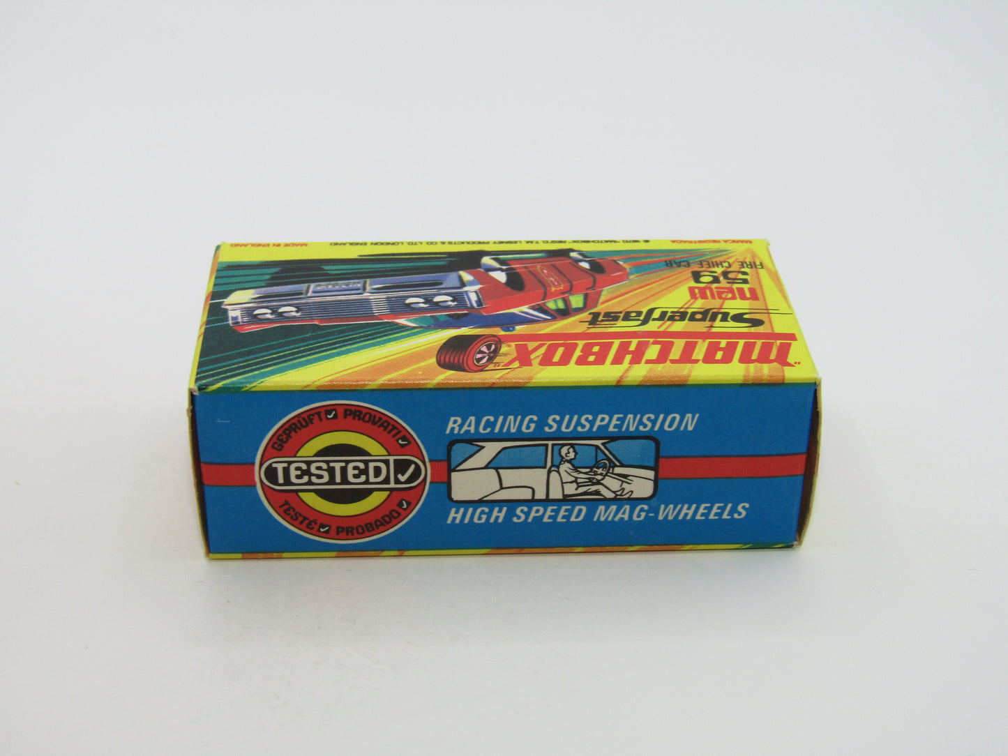 Matchbox Superfast 59B Mercury Fire Chief PURPLE Windows Blue Roof Lights