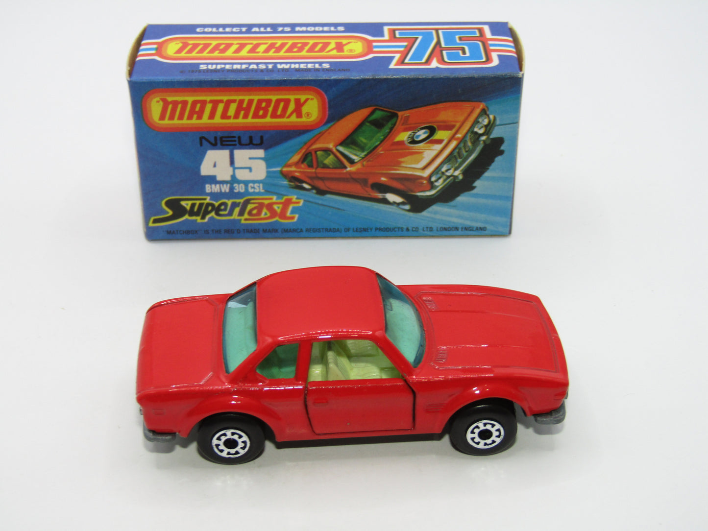 Matchbox Superfast 45B BMW 3.0CSL PRE-PRODUCTION LIGHT RED - VERY RARE