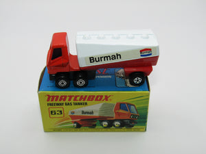 Matchbox Superfast 63B Freeway Gas Tanker Burmah Label to the Left