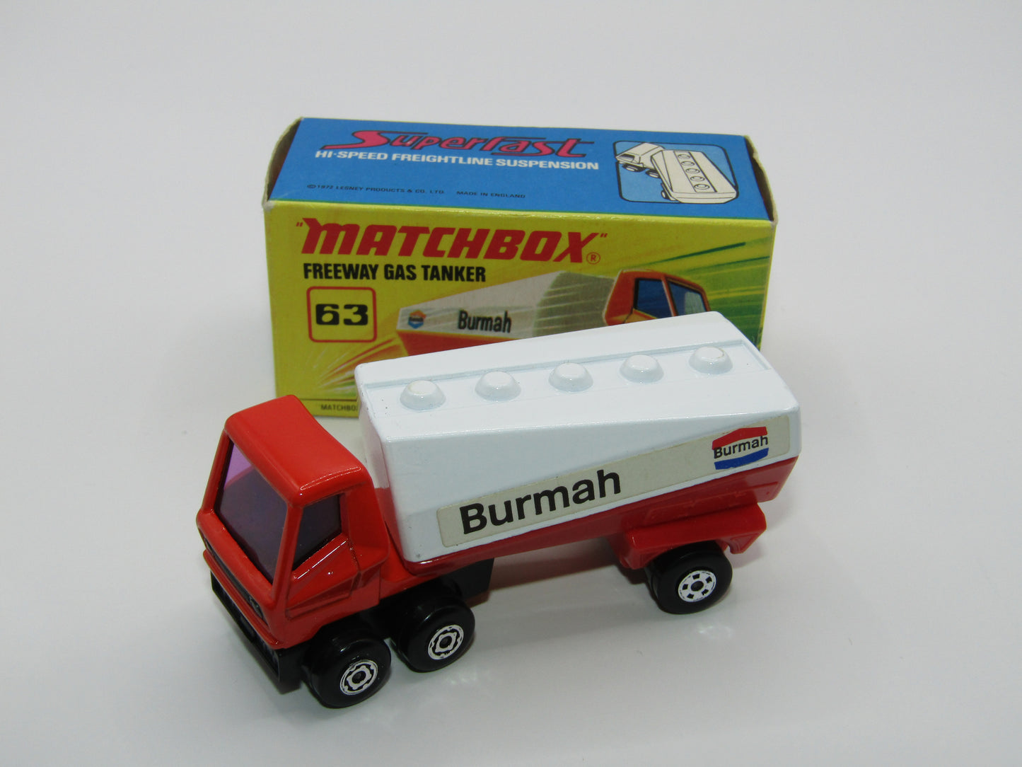 Matchbox Superfast 63B Freeway Gas Tanker Burmah Label to the Left
