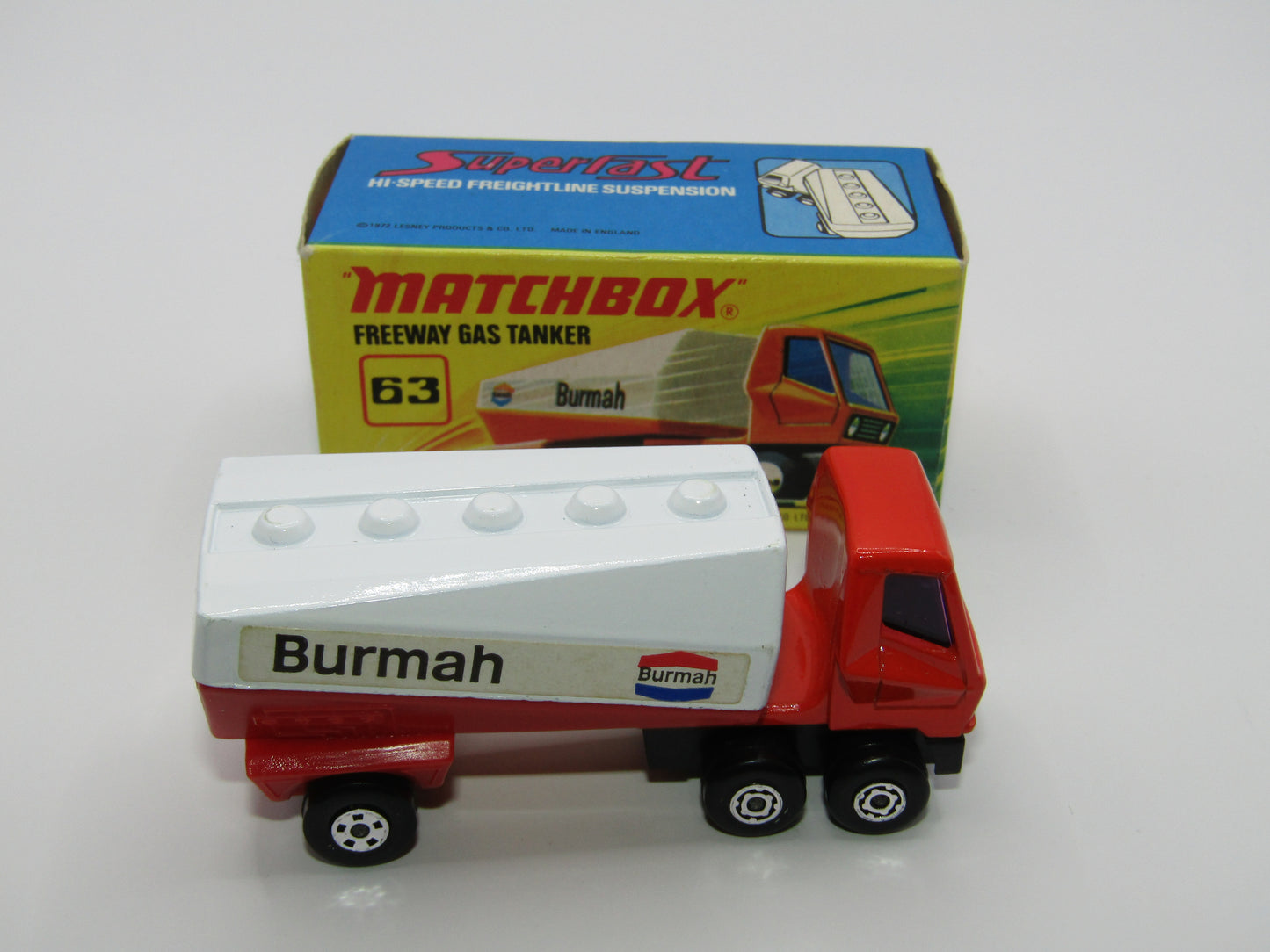 Matchbox Superfast 63B Freeway Gas Tanker Burmah Label to the Left