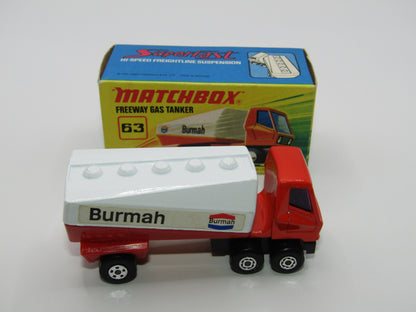 Matchbox Superfast 63B Freeway Gas Tanker Burmah Label to the Left
